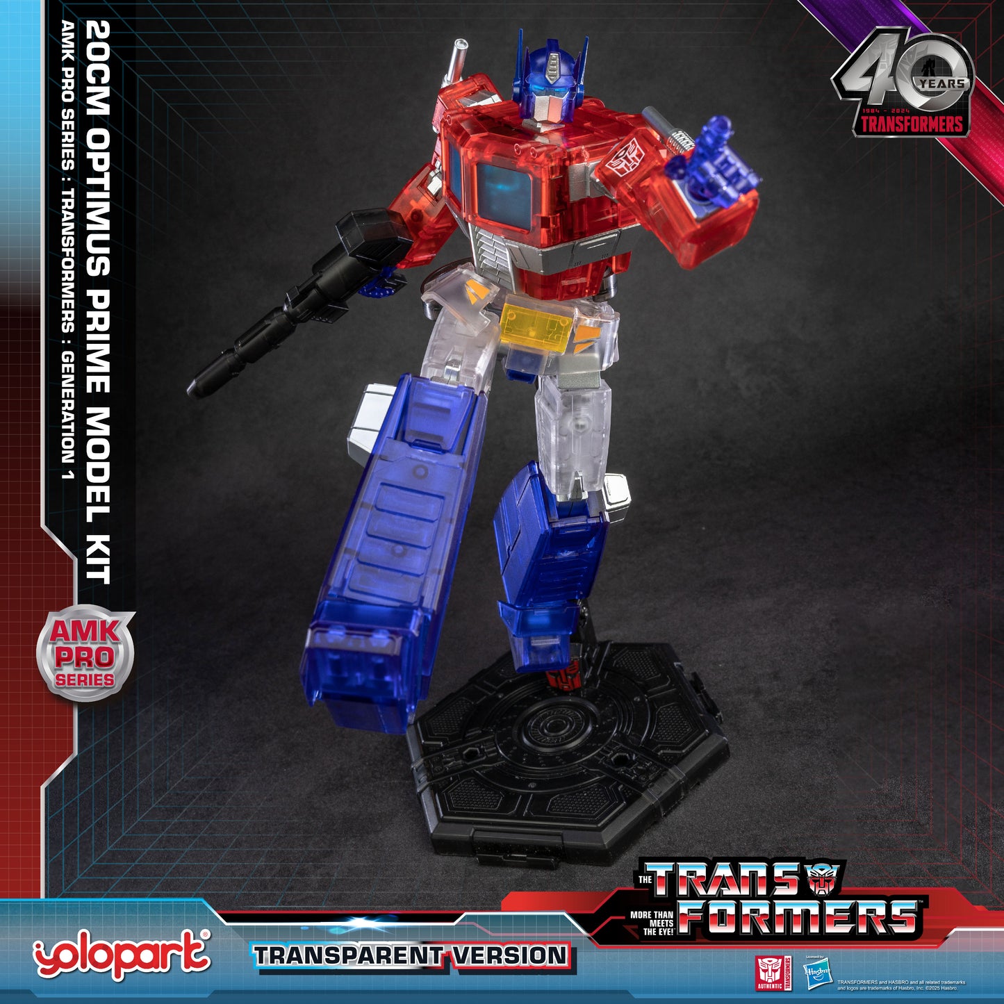 YOLOPARK Optimus Prime Transformers Toy-Translucent Version