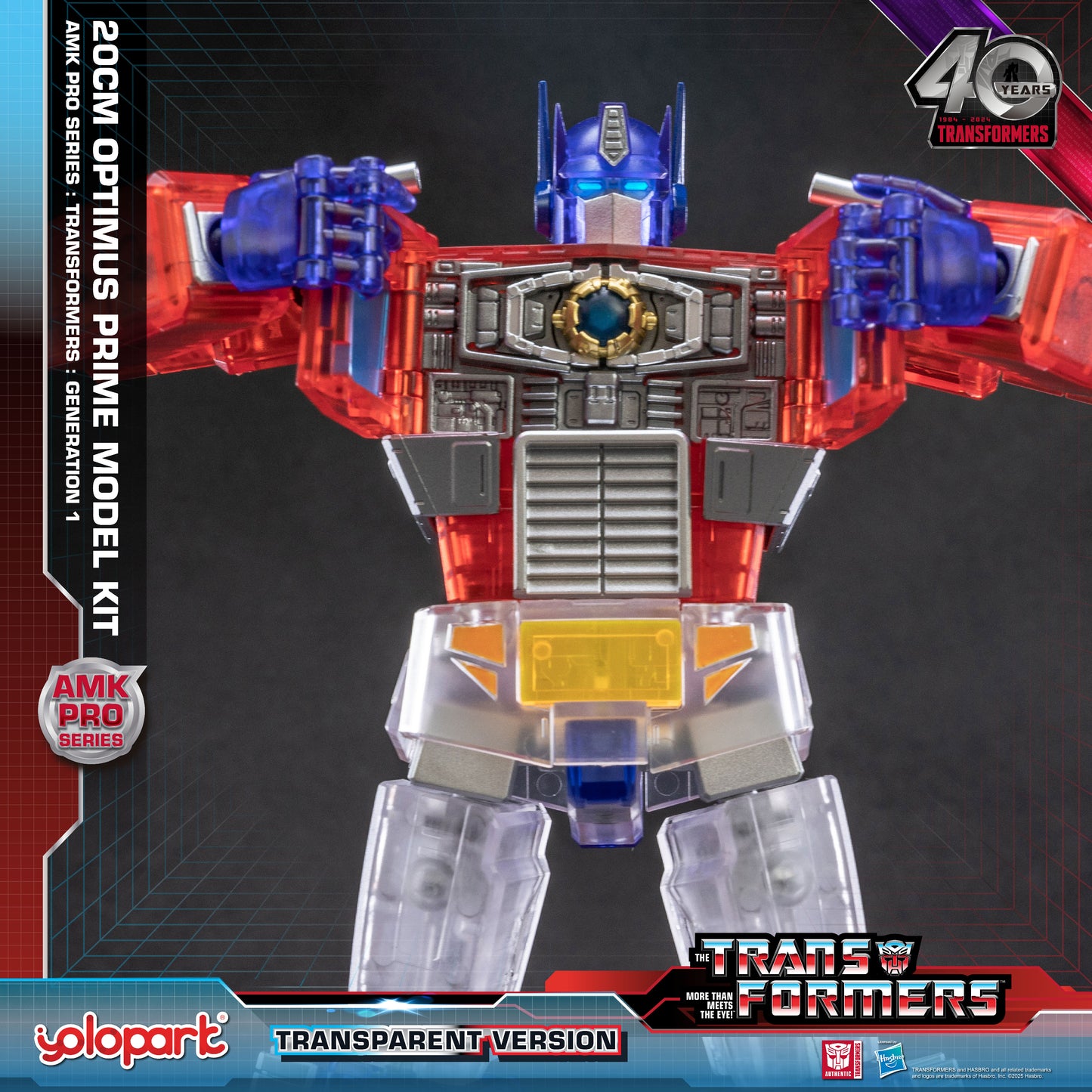 YOLOPARK Optimus Prime Transformers Toy-Translucent Version