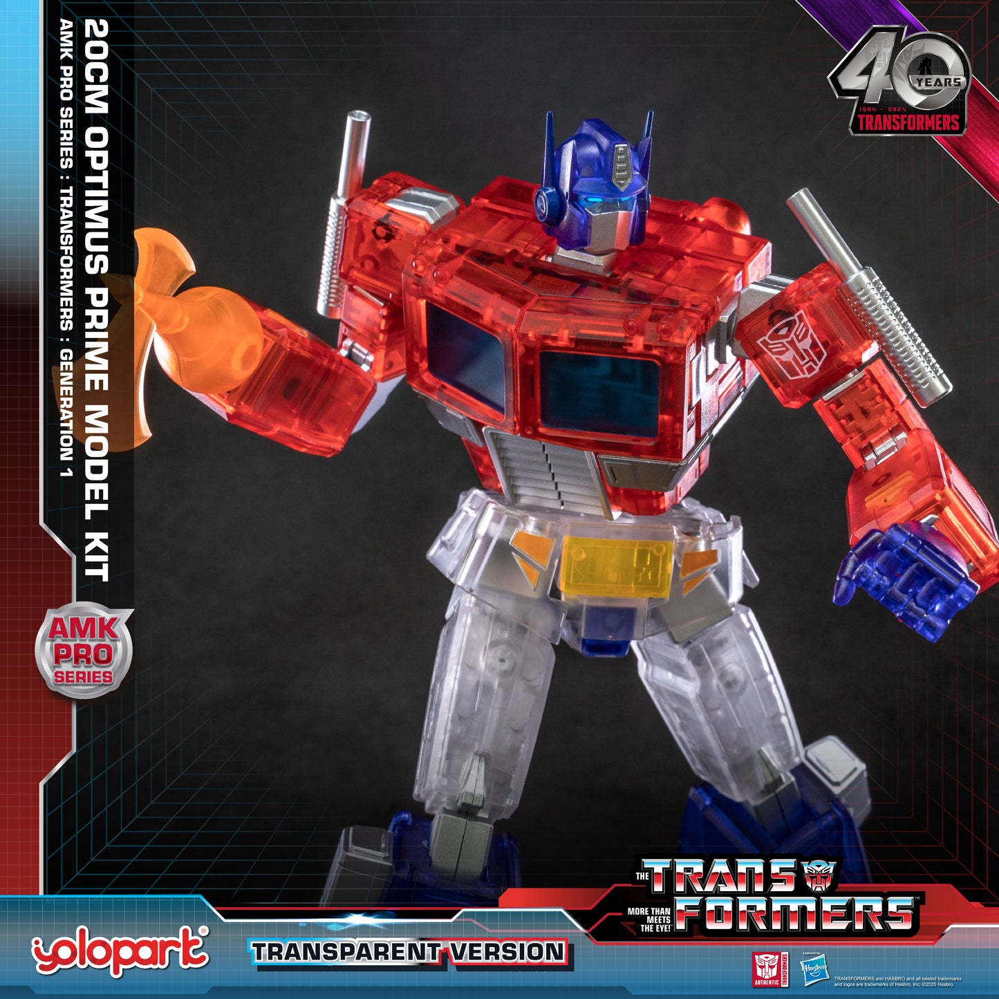 YOLOPARK Optimus Prime Transformers Toy-Translucent Version